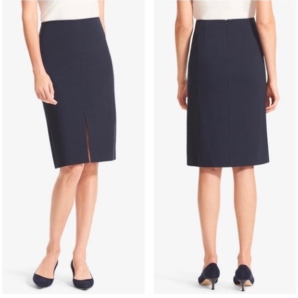 MM Lafleur Greenpoint Pencil Skirt in Navy Blue 0 - Picture 1 of 8